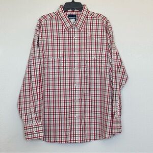 Wrangler Long Sleeve Snap Front Western Cowboy Red/Brown/White Flannel size XXL